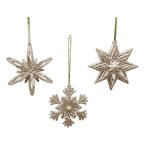 Giocoplast Decoro addobbo glitter champagne Assortito 330 21028