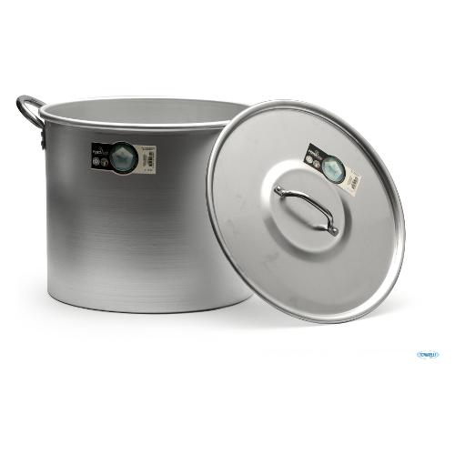Pentalux Pentola Alluminio (40cm) con coperchio NORD Silver naturale 6340+4740