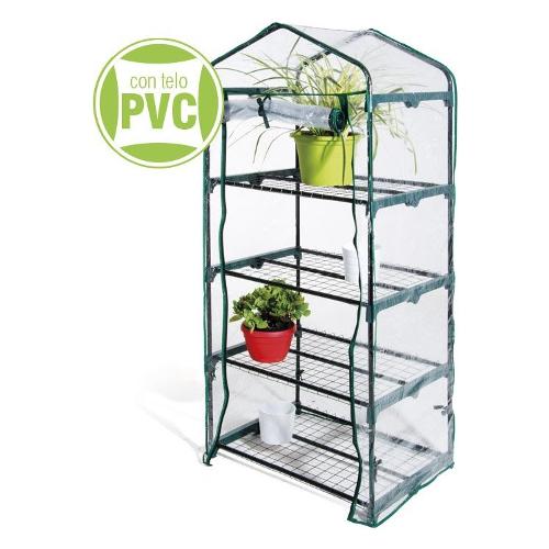 Verdelook Serra per piante in kit di montaggio 4 ripiani (69x49x157 cm) Verde 647 2