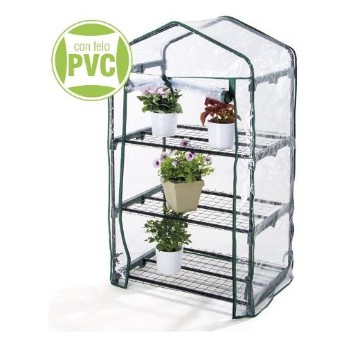 Verdelook Serra per piante in kit di montaggio 3 ripiani (69x49x125 cm) Verde 647 1