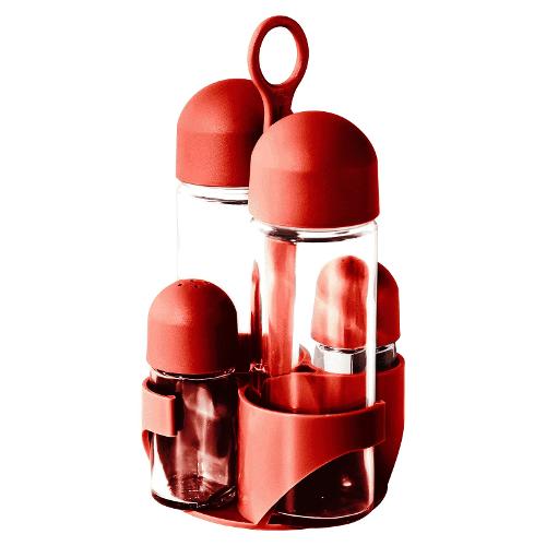 Abert Set condimento 4 pz (21cm) Jolly COLOR STYLE Rosso corallo V10121100440