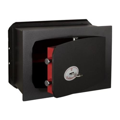 Technomax Cassaforte a chiave incasso muro TECHNOSAFE Grigio scuro (39x27x20 cm) TK 4