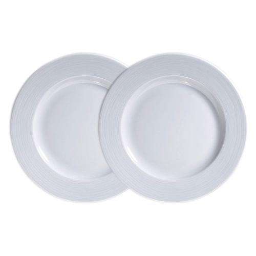 Quattro Erre Set piatti piani Porcellana 2 pz (26cm) KAHLA NATURE Bianco