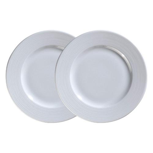 Quattro Erre Set piatti frutta Porcellana 2 pz (19cm) KHALA NATURE Bianco
