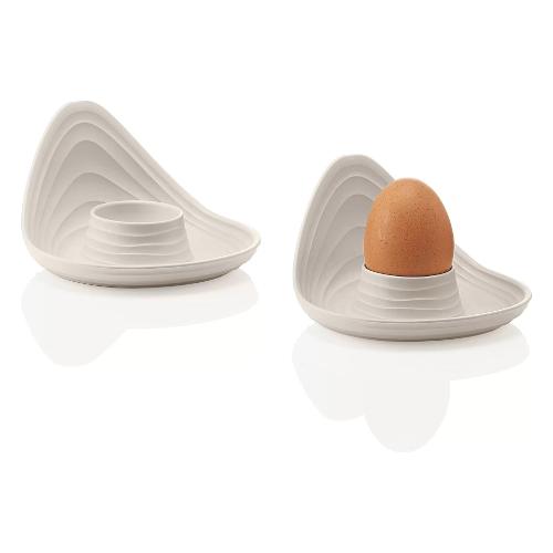 Guzzini Set porta uovo Plastica 2 pz (12,3x12,3cm) TIERRA Bianco 196300156