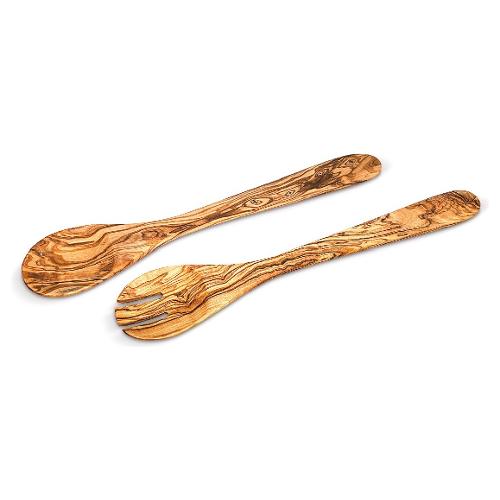 Arte Legno Spello Set posate insalata 2 pz Legno (35cm) Ulivo naturale NOV 56