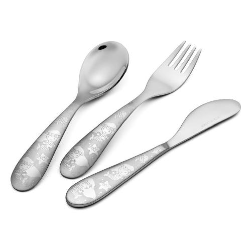Eme Set posate bambino La Sirenetta 3 pz BIRILLO Acciaio lucido CA3BI LSI
