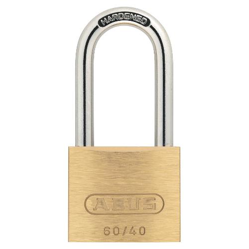 Abus Lucchetto chiave con arco lungo SERIE 60 Ottone spazzolato 20x40h mm A32149