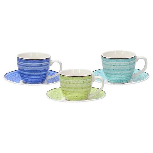 Tognana Set tazzine caffè con piatto 6 pz (80ml) BAHAMAS Multicolor assortito IR68501M146