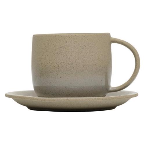 Fade Set tazzine caffè con piatto 6 pz (100ml) BISCUIT GREY Grigio 55057