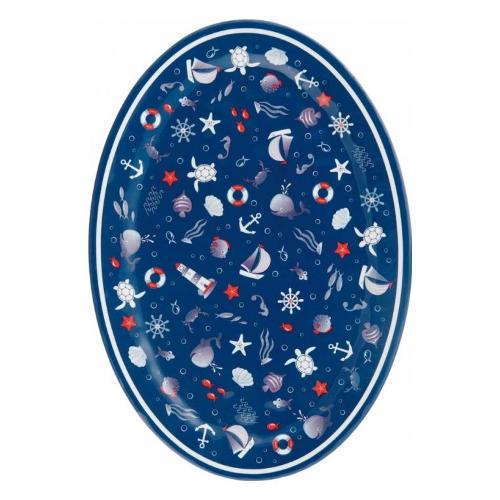 Brandani Vassoio Melamina (35,5x25cm) TUTTI AL MARE Blu 52589