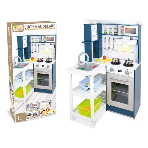 Teorema Cucina giocattolo Angolare con luci e suoni (64x68,7x10cm) FATTO DI LEGNO 40644