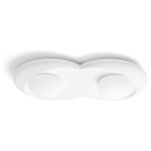 Tecnico Natural Light Plafoniera PITANE Bianco (39x7,5x39cm) T401 2 luci - GX53 - Max 20W
