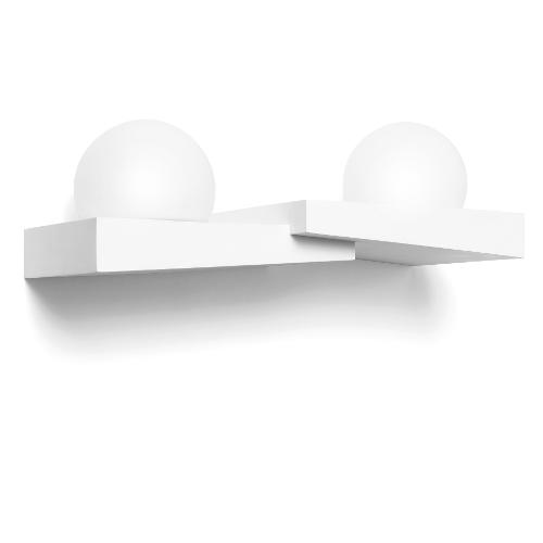 Tecnico Natural Light Applique CICLADI Bianco (43x17x15,5cm) T386 2 luci - GX53 - Max 20W