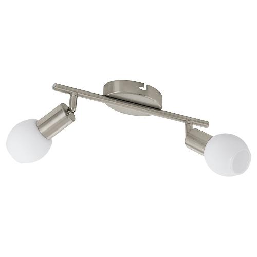 Eglo Set faretti spot VEDRA 1 Nickel opaco (28,5x6,5cm) 96912 2 luci - LED - Max 7W