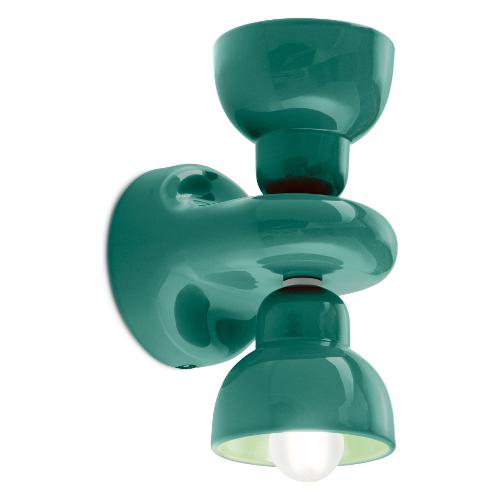 Ferroluce Applique BERIMBAU Turchese (25,5x16x13cm) C2601 TUR