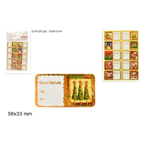 Due Esse Christmas Set biglietti chiudi pacco 30 pz Assortito XNA16007141
