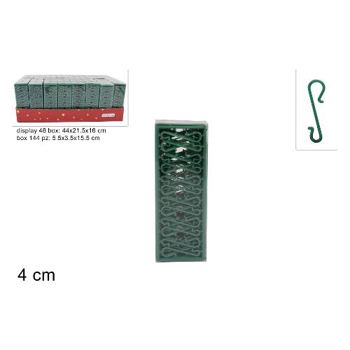 Due Esse Christmas Set ganci palline (144 pz) Plastica Verde XNA17002011