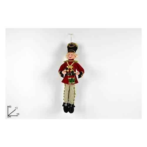 Due Esse Christmas elfo con tamburo (45 cm) MN001693