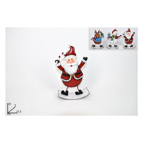 Due Esse Christmas Decoro Personaggio Dondolino Latta Assortito (20 cm) XNA17003491