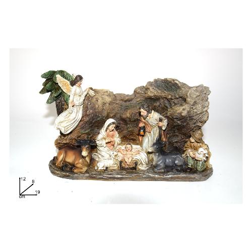 Due Esse Christmas (19x8x12cm) Scenario su tronco ulivo CM002281