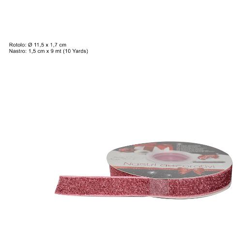 Due Esse Christmas Nastro Velluto (15mmx9m) Rosa BA000031A