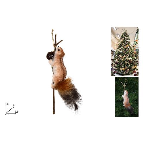 Due Esse Christmas Decoro scoiattolo su ramo (30 cm) XNA17001451