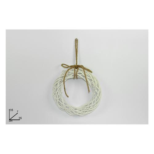 Due Esse Christmas Corona Natale (35cm) Bianco RO007144