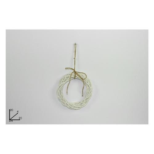Due Esse Christmas Corona Natale (20cm) Bianco RO007157