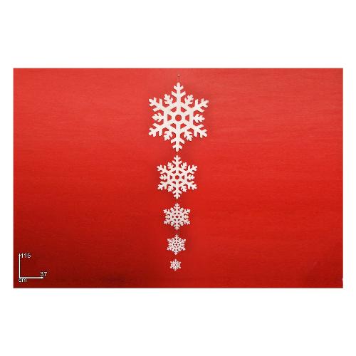 Due Esse Christmas Fiocco di neve (5pz) Bianco MI003690