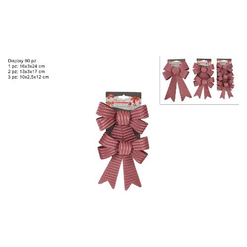 Due Esse Christmas Fiocco decorativo Natale (1pz) Rosa Assortito MN002263