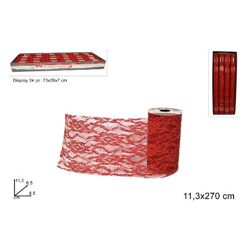 Due Esse Christmas Nastro Organza (110mmx2,7m) Rosso MJ000171