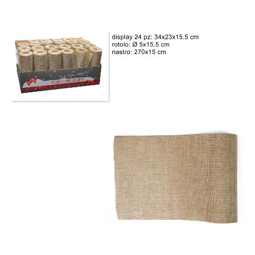 Due Esse Christmas Nastro decorativo Juta Natural (270x15 cm) MJ000660B