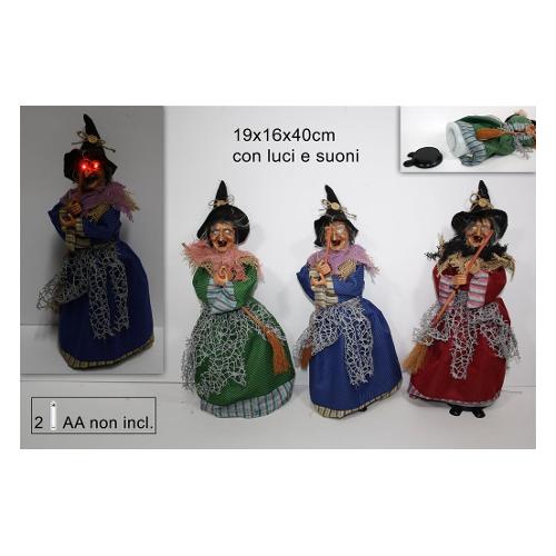 Due Esse Christmas Befana con luci e suoni (40cm) Assortito MI003505