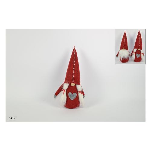 Due Esse Christmas Gnomo Rosso colore assortito (34 cm) RO007460A