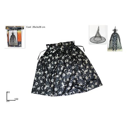 Due Esse Christmas Costume Halloween Mantello e Cappello Strega taglia Bambino XHW14000261