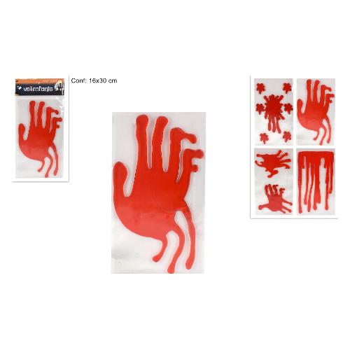 Due Esse Christmas Vetrofania Sangue Decorazione Halloween Assortito MJ000695