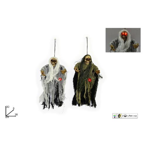Due Esse Christmas Mostro 30 cm con Luci Decorazione Halloween Assortito XHW13000191