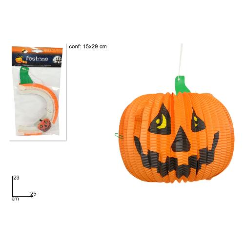 Due Esse Christmas Festone Halloween (25x23 cm) a zucca Arancio CA001345