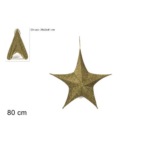 Due Esse Christmas Decoro Stella Appendibile Oro (80 cm)