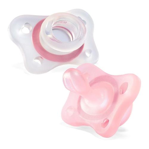 Chicco Gommotto Girl 2-6m Silicone 2 pz PHYSIOFORMA Pink 73051110