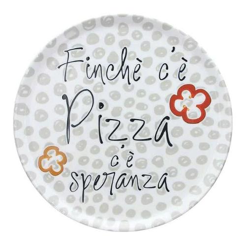 Andrea Fontebasso Piatto pizza Porcellana (33cm) Finchè c'è Pizza c'è Speranza CI022419011