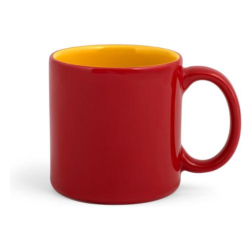 H&H Tazza mug Porcellana (360ml) MANGO Rosso e Giallo