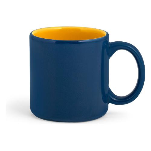 H&H Tazza mug Porcellana (360ml) MARACUJA Blu e Giallo