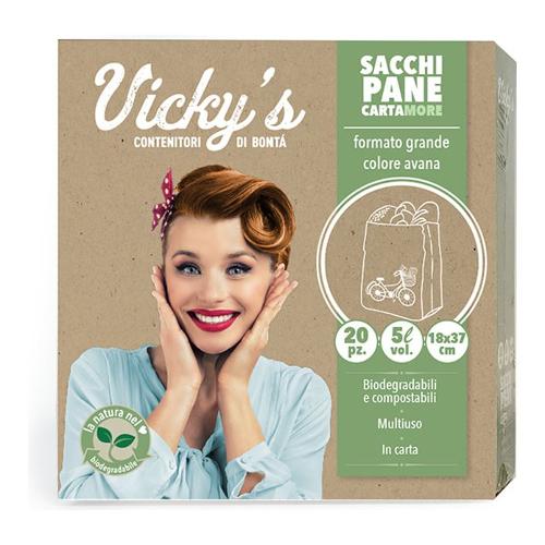 Virinnova Sacchetti alimenti 20 pz 18x37 cm CARTAMORE Avana 3310100