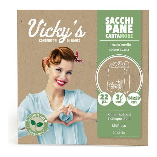 Virinnova Sacchetti alimenti 22 pz 14x29 cm CARTAMORE Avana 3310101