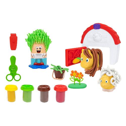 Globo Pasta modellabile Fattoria creativa 4 barattoli 56gr e accessori KIDEA MORBIDOUGH 40874