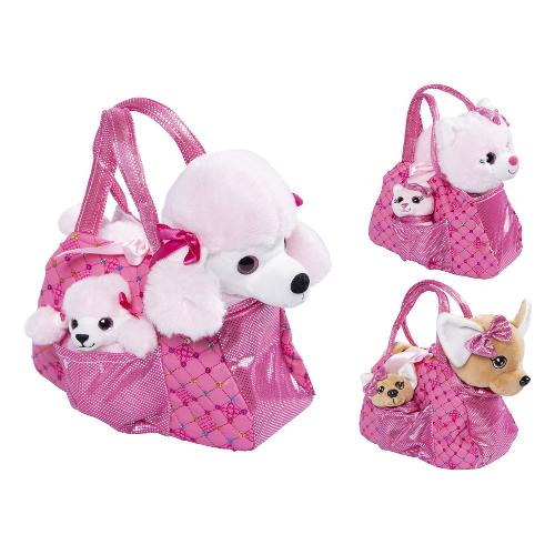 Globo Peluche Cane/gatto con borsetta (23cm) PELUX Assortito 83484