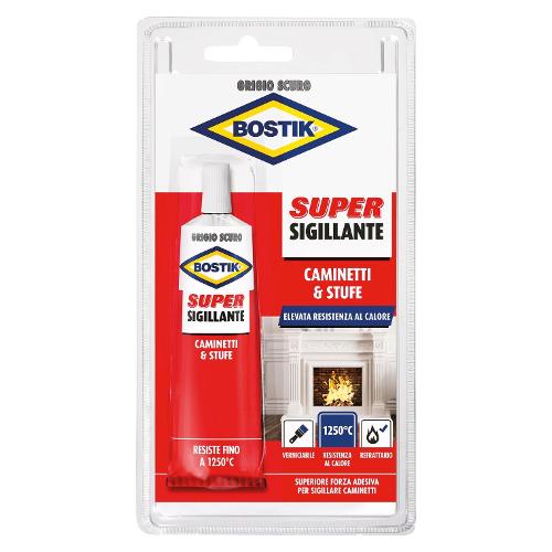 Uhu Bostik Sigillante alte temperature Refrattario Caminetti e Stufe nero tubetto 100 ml 6315920