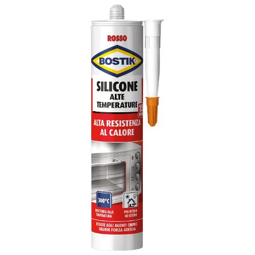 Uhu Bostik Sigillante alte temperature Acetico Sil-300°C rosso tubo cartuccia 280 ml D0337